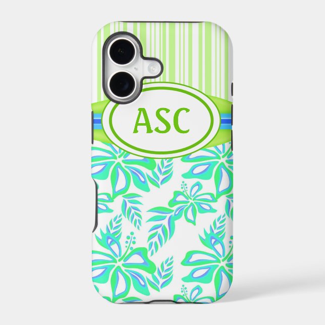 Monogram Hibiscus Flower iPhone 5 Case (Back)