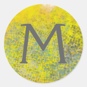 Monogram   Hive I Classic Round Sticker