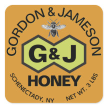 Monogram Honey Jar Wedding Favour