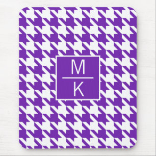 Monogram Houndstooth Purple GL Splitter Mouse Pad