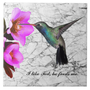 MONOGRAM HUMMINGBIRD CERAMIC TILE
