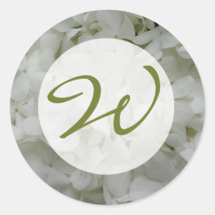 Monogram Hydrangea Sticker