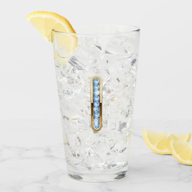 Monogram I - 16 oz Glass  (Front Ice)