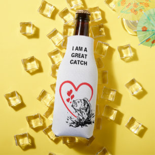 Monogram I AM A GREAT CATCH Love Fishing Bottle Cooler