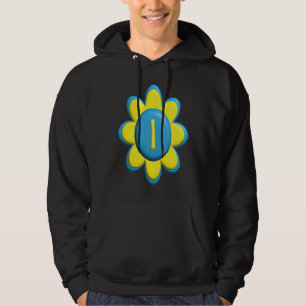 Monogram I  Colorful Flower Hoodie