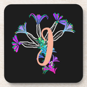 Monogram I Initial Beverage Coaster
