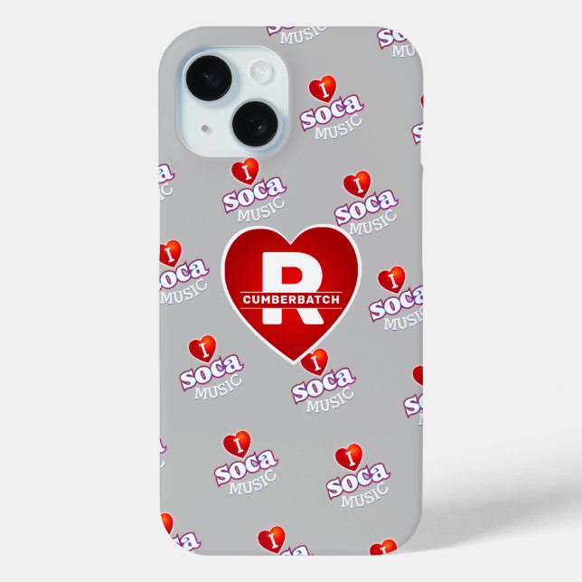 MONOGRAM I  LOVE SOCA on GREY Case-Mate iPhone Case (Back)