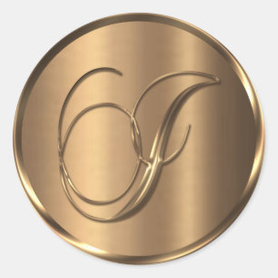 Monogram I NONMETALLIC Bronze Envelope Seal