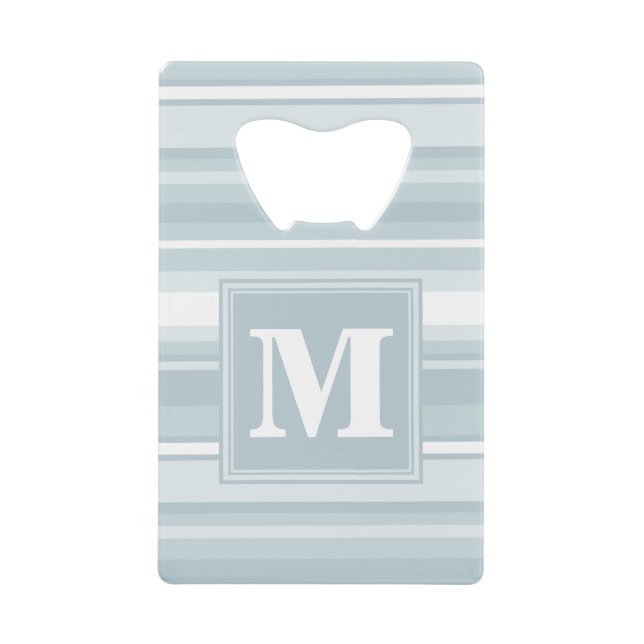 Monogram ice blue stripes (Front)