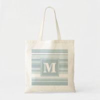 Monogram ice blue stripes