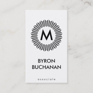 Monogram II   Radial   Texture Business Card
