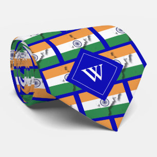 Monogram INDIAN FLAG of India Tie
