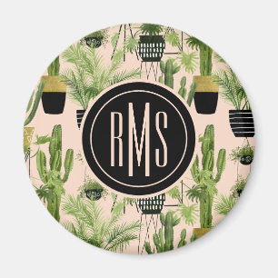Monogram   Indoor Oasis   Plant Lineup Pattern Magnet