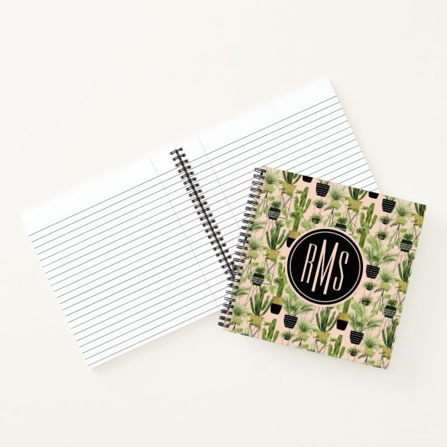 Monogram | Indoor Oasis | Plant Lineup Pattern Notebook (Inside)