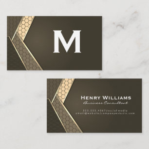 Monogram   Industrial Geometric Style Business Card