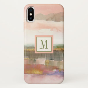 Monogram   Influence of Line and Colour Gold Crop iPhone X Case