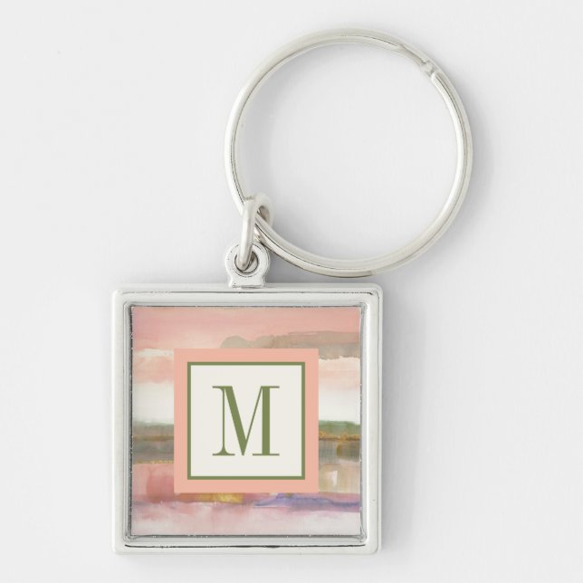 Monogram | Influence of Line and Colour Gold Crop Key Ring (Front)