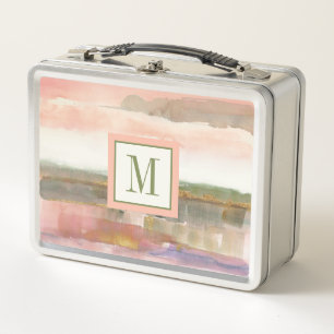 Monogram   Influence of Line and Colour Gold Crop Metal Lunch Box
