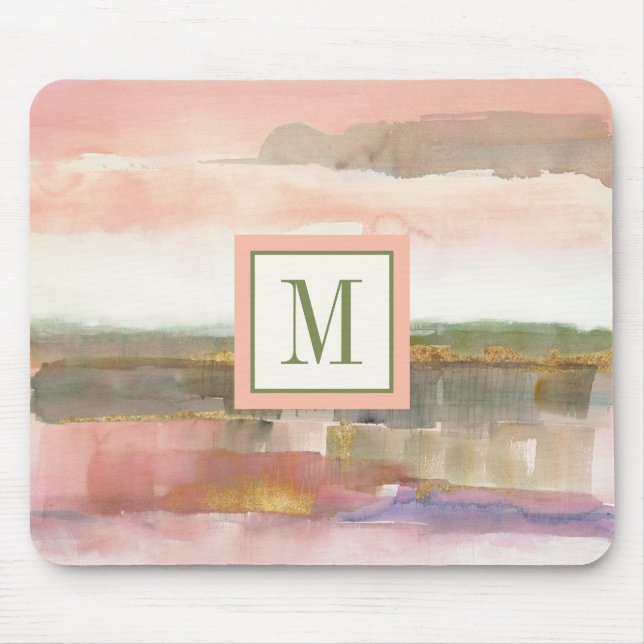 Monogram | Influence of Line and Colour Gold Crop Mouse Pad (Front)