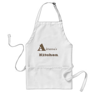 Monogram Initial A Vintage Floral Personalised Standard Apron