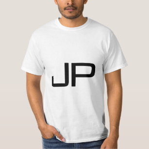 Monogram Initial Add Name Or Text Mens Modern T-Shirt