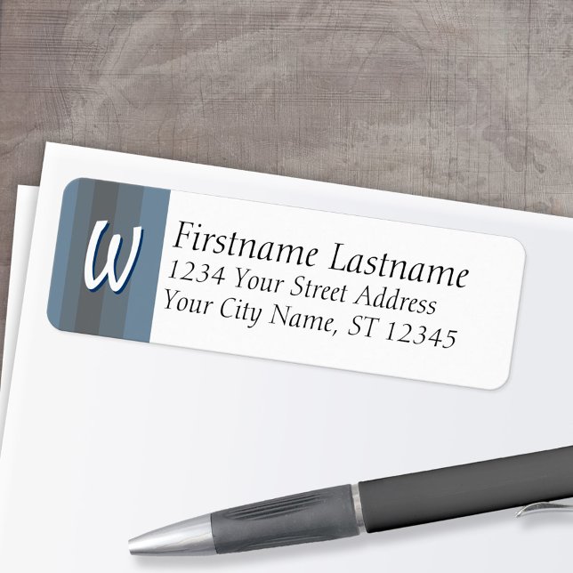 Monogram / Initial Address Labels (Custom Return Address Labels - Low Minimum)