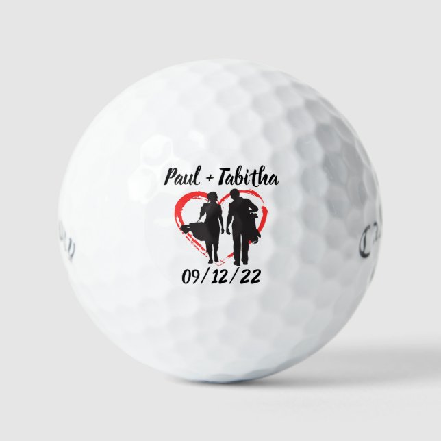 Monogram Initial and Name Personalised  Golf Balls (Front)