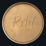 Monogram Initial Antique Gold Wax Seal Sticker<br><div class="desc">Designed to coordinate with our Monogram Wax Seal Collection, these wax seal stickers will add a beautiful finishing touch to your invites and envelopes. This design features cursive monogram initials on a antique gold colour wax seal. More gorgeous colours and designs are available in the collection. Please note that this...</div>