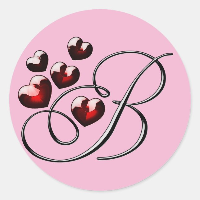 monogram initial B stickers (Front)