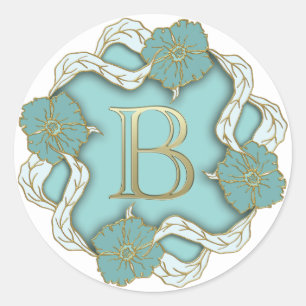 monogram initial B stickers