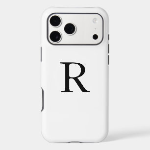 Monogram Initial Black And White Solid Colour Cool