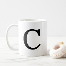 Monogram Initial  C Classic Mug, 11 oz