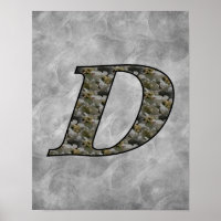 Monogram Initial D Hydrangea Flowers