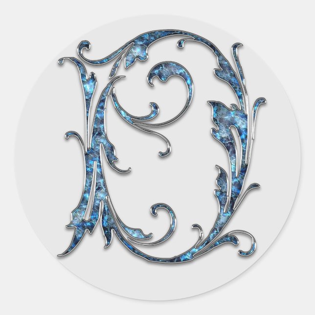 monogram initial D stickers (Front)