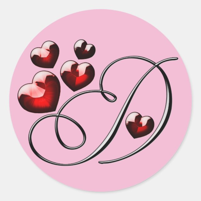 monogram initial D stickers (Front)