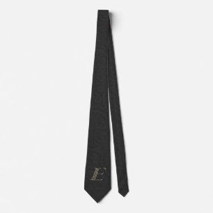 Monogram Initial E Hydrangea Floral Tie