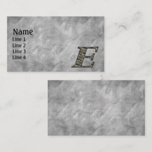Monogram Initial E Hydrangea Flowers Business Card