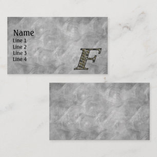 Monogram Initial F Hydrangea Flowers Business Card