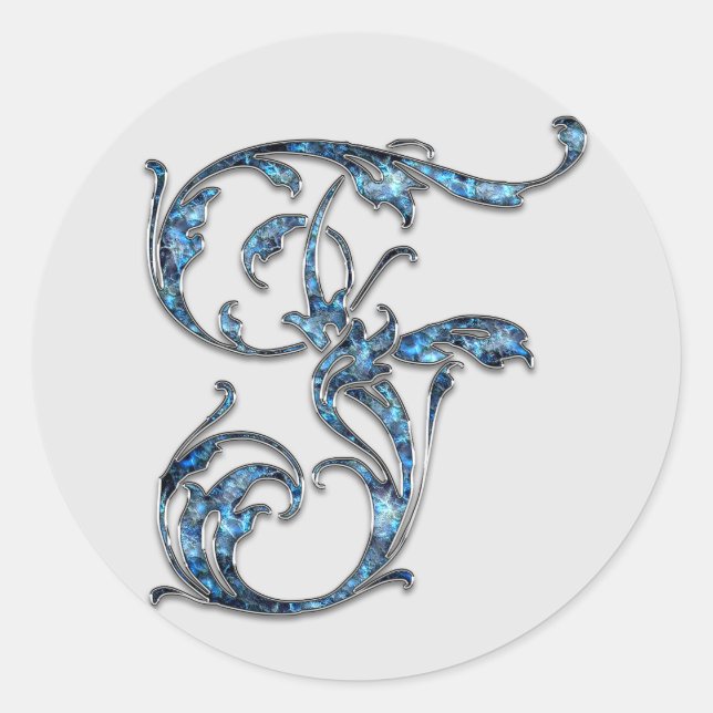 monogram initial F stickers (Front)