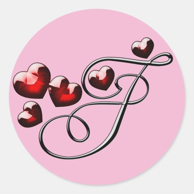 monogram initial F stickers (Front)