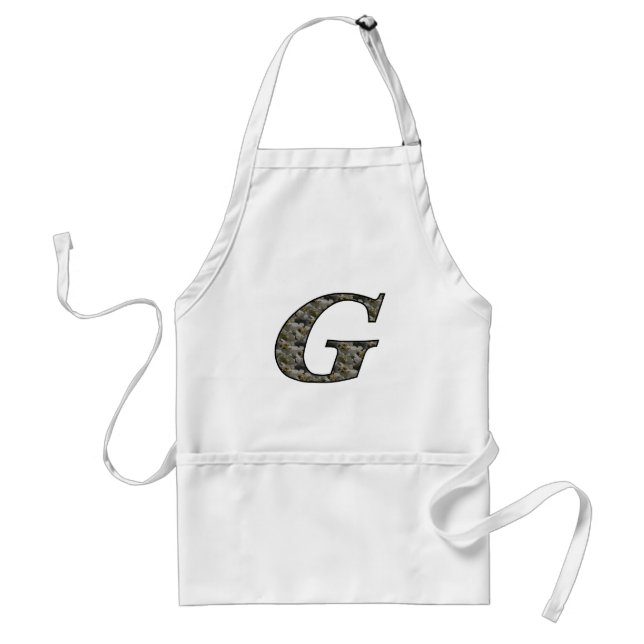 Monogram Initial G Hydrangea Flowers Standard Apron (Front)