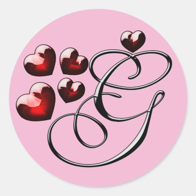 monogram initial G stickers (Front)