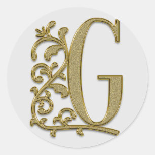 monogram initial G stickers