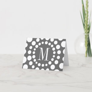 Monogram Initial Grey Template Blank Inside