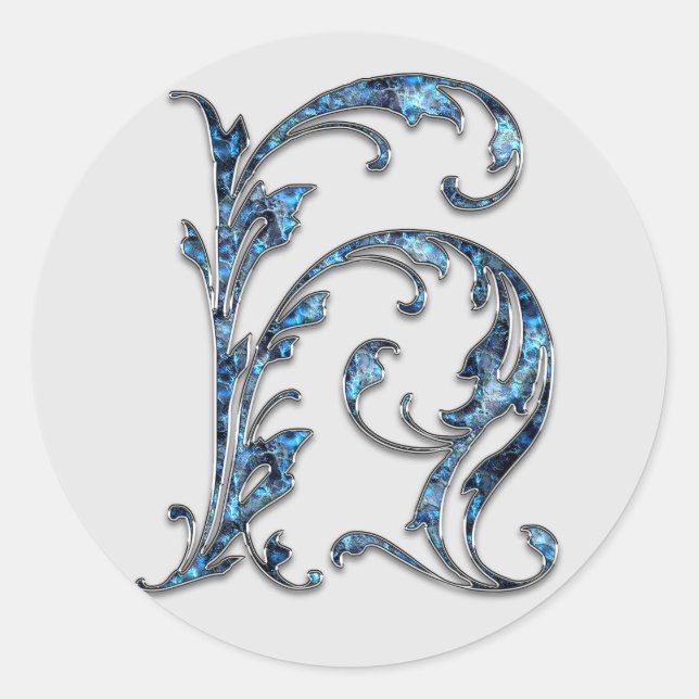 monogram initial H stickers (Front)