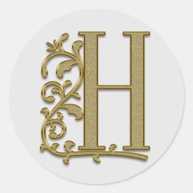 monogram initial H stickers (Front)
