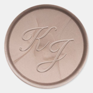 Monogram Initial Hazel Wax Seal Sticker