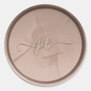 Monogram Initial Hazel Wax Seal Sticker