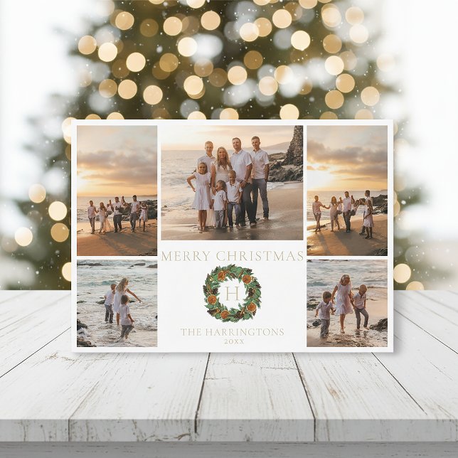 Monogram Initial Holiday Dried Orange Pine Wreath (Creator Uploaded)