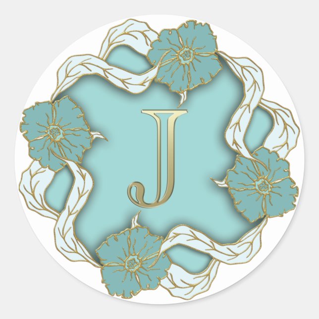 monogram initial J stickers (Front)